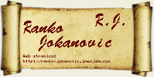 Ranko Jokanović vizit kartica